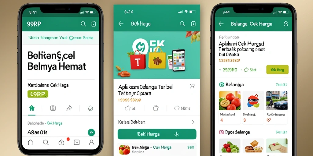 Tampilan antarmuka aplikasi 99RP dengan fungsi Cek Harga yang mudah digunakan.
