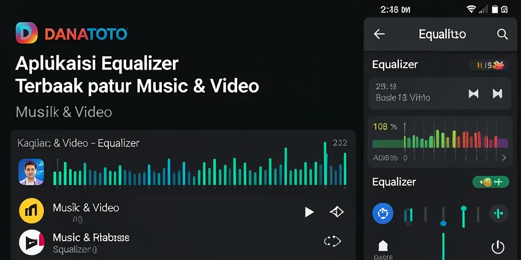 Tampilan antarmuka utama DANATOTO dengan fitur Equalizer yang intuitif.