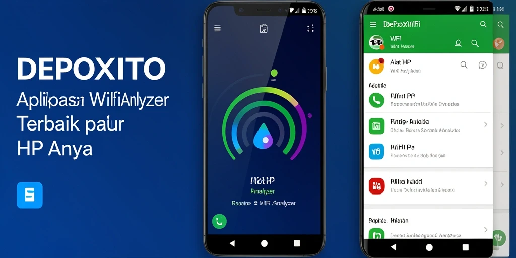 Antarmuka apliksi DEPOXITO yang menampilkan analisis WiFi.