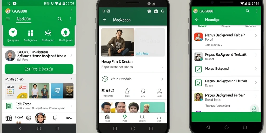 Antarmuka GGG888 untuk fungsi penghapusan latar belakang yang mudah dan cepat.