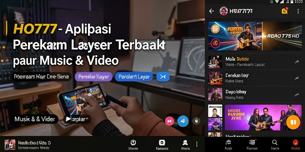 Antarmuka pengguna HO777 untuk perekaman layar yang mudah digunakan.