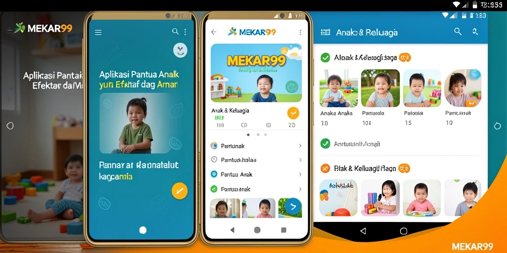 Antarmuka MEKAR99 yang intuitif dan ramah anak.