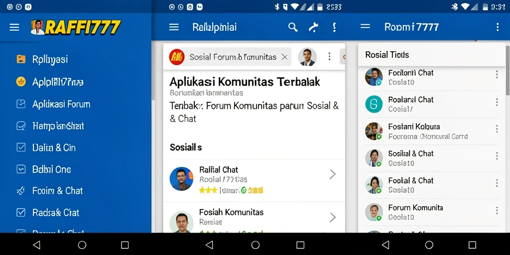 Antarmuka utama RAFFI777 dengan berbagai forum dan diskusi aktif.